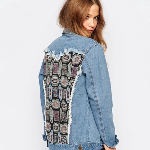 ASOS Jackets & Blazers - ebonie n ivory Oversized Denim Jacket